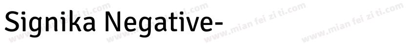 Signika Negative字体转换